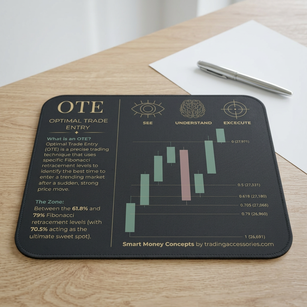 Optimal Trade Entry chart mouse pad | Stock Trading candlestick pattern desk mat